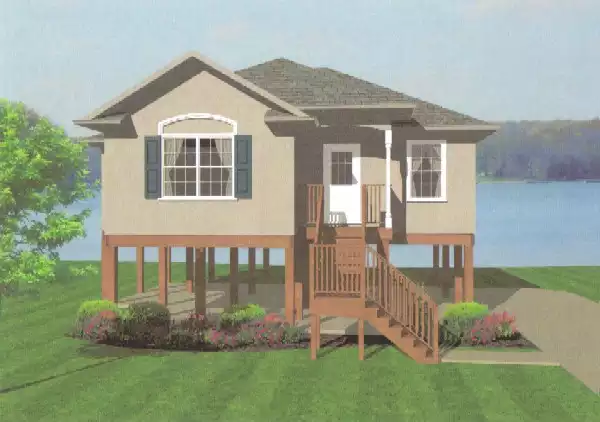 image of beach house plan 7801